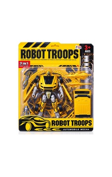 2'si 1 Arada Transform Robot Metalik Sarı