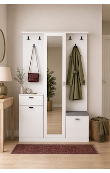 Goodnight Home Armon Portmanto Vestiyer Ayakkabılık 106x190x39 Cm Beyaz Modern Tasarım Beyaz - 914347686 Beyaz Goodnight Home Armon Portmanto Vestiyer Ayakkabılık 106x190x39 Cm Beyaz Modern Tasarım Beyaz - 914347686 Beyaz