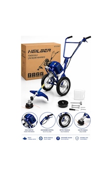 Böhrer Ba011521 Tekerlekli Benzinli Ot Çim Biçme Makinesi 2 Zamanlı Motorlu Tırpan Bahçe Çim Kesme Makinesi
