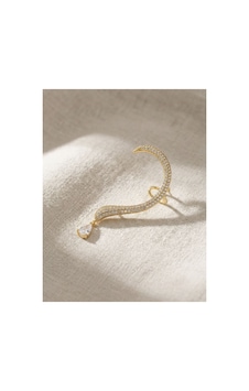 Premium Gold Renk Zirkon Taşlı Ear Cuff Sallantılı Damla Detaylı Kıkırdak Kelepçe Kadın Bijuteri Küpe Altın Premium Gold Renk Zirkon Taşlı Ear Cuff Sallantılı Damla Detaylı Kıkırdak Kelepçe Kadın Bijuteri Küpe Altın
