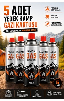 5 Adet Kamp Gaz Kartuşu 400 Ml Kartuşlu Ocak Ve Pürmüz Uyumlu Butan Gaz Tüpü Yedek Kamp Gazı Seti Çok Renkli 5 Adet Kamp Gaz Kartuşu 400 Ml Kartuşlu Ocak Ve Pürmüz Uyumlu Butan Gaz Tüpü Yedek Kamp Gazı Seti Çok Renkli