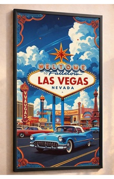 Vintage Las Vegas Estetik Duvar Posteri , Çerçevesiz Poster Vintage Las Vegas Estetik Duvar Posteri , Çerçevesiz Poster