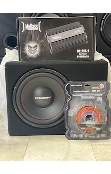Soundmax Sx-fc12 30cm Paket Mobass 4kanallı Anfi 2400w Plc Kablo