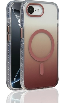 Apple Uyumlu iPad iPhone 16e Kılıf M-safe Şarj Özellikli Transparan Renk Geçişli Zore Toros Kapak Rose Gold Apple Uyumlu iPad iPhone 16e Kılıf M-safe Şarj Özellikli Transparan Renk Geçişli Zore Toros Kapak Rose Gold