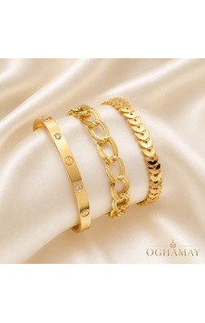 3'lü Gold Bileklik Seti Kararmaz Paslanmaz Diğer 3'lü Gold Bileklik Seti Kararmaz Paslanmaz Diğer