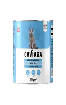 Caviara Kedi Konservesi Sos İçinde Et Parçacıklı Balıklı 415 Gr