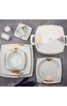 Aryıldız Bone Square 60 Parça Yemek Takımı 31023 Aryıldız Bone Square 60 Parça Yemek Takımı 31023
