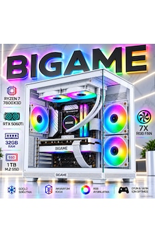 Bigame SAKURA-V4 R7-7800X3D 32 GB 1 TB M2 SSD RTX5060Ti Free Dos Masaüstü Oyuncu Bilgisayarı Bigame SAKURA-V4 R7-7800X3D 32 GB 1 TB M2 SSD RTX5060Ti Free Dos Masaüstü Oyuncu Bilgisayarı