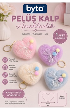 Peluş Kalp Anahtarlık 10x7 Cm Karışık Renkli Çanta Süsü Ve Anahtar Aksesuarı 1 Adet - Hediyelik Çok Renkli Peluş Kalp Anahtarlık 10x7 Cm Karışık Renkli Çanta Süsü Ve Anahtar Aksesuarı 1 Adet - Hediyelik Çok Renkli