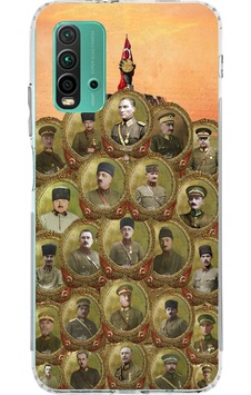 Redmi 9t-poco M3 Uyumlu Atatürk Ve Kurtuluş Savaşı Komutanları Baskılı Silikon Kılıf Renkli
