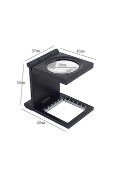 Led Işıklı Lup Mercek Metal Katlanır Ölçekli Kılıflı Işıklı Büyüteç