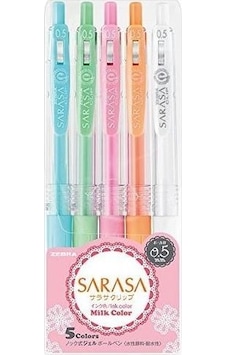 Zebra Sarasa Clip Jel Roller Kalem 5'li Milk Color Set 0.5 MM Zebra Sarasa Clip Jel Roller Kalem 5'li Milk Color Set 0.5 MM