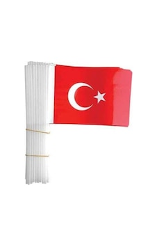 Vatan Battal Boy Çıtalı Kağıt Türk Bayrağı 40 LI