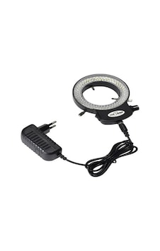 144 Led Stereo Mikroskop Halka Işık - Dimmerli Parlaklık Ayarlı Ring Light Aydınlatma Siyah