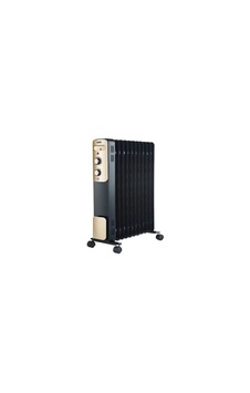 Raks Çeşme 11 Dilim Yağlı Radyatör 2300 Watt Devrilme Emniyetli Termostatlı 3 Kademeli Isı Ayarı Siyah-9005-11 Dilim (88 Cm)