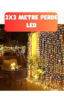 3x3 Metre Şelale Led Perde Işık İç Dış Mekân Dekorasyonu 3x3 Metre Şelale Led Perde Işık İç Dış Mekân Dekorasyonu