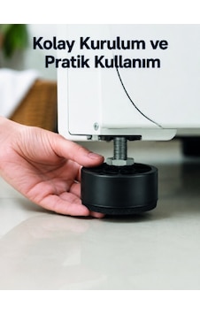 4 Adet Titreşim Önleyici Çamaşır Makinesi Ayak Pedi 7010