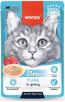 Wanpy Stew Gravy Pocuh Ton Balıklı Yetişkin Yaş Kedi Maması 70 Gr Wanpy Stew Gravy Pocuh Ton Balıklı Yetişkin Yaş Kedi Maması 70 Gr