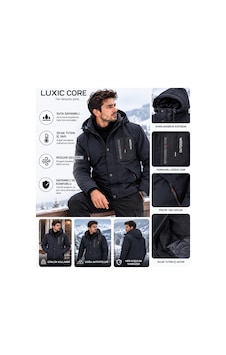 Luxic Core Luxıc Core Erkek Kürklü Kapüşonlu Softshell Kışlık Mont Lacivert L Luxic Core Luxıc Core Erkek Kürklü Kapüşonlu Softshell Kışlık Mont Lacivert L