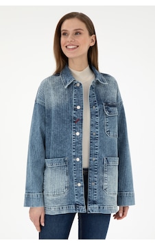 U.S. Polo Assn. Kadın Açık Mavi Jean Tunik Gömlek 50291134-DN0021 U.S. Polo Assn. Kadın Açık Mavi Jean Tunik Gömlek 50291134-DN0021