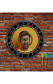 Bk Gift Kişiye Özel Fotoğraflı Eğlenceli 40cm Dart Oyun Seti Model 1 Bk Gift Kişiye Özel Fotoğraflı Eğlenceli 40cm Dart Oyun Seti Model 1