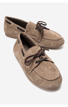 Luvi Shoes Osney Koyu Bej Süet Hakiki Deri Bağcıklı Kadın Loafer Ayakkabı Luvi Shoes Osney Koyu Bej Süet Hakiki Deri Bağcıklı Kadın Loafer Ayakkabı