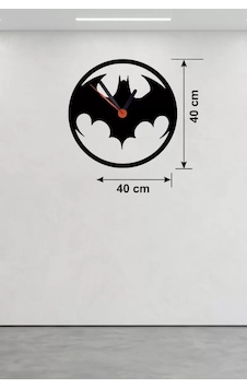 Batman Yarasa Logolu Ahşap Duvar Saati - 40x40 Cm Dekoratif Dc Temalı Çok Renkli Batman Yarasa Logolu Ahşap Duvar Saati - 40x40 Cm Dekoratif Dc Temalı Çok Renkli