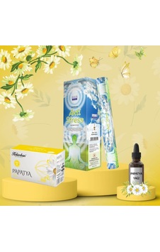 Papatya Antistress Seti Papatya Çayı 20 Poşet + Papatya Yağı 20 Ml + Antistress Tütsü 20 Çubuk Papatya Antistress Seti Papatya Çayı 20 Poşet + Papatya Yağı 20 Ml + Antistress Tütsü 20 Çubuk