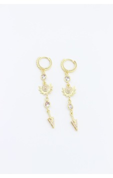 Vip Küpe 14 - K 6,8cm Çok Renkli Vip Küpe 14 - K 6,8cm Çok Renkli