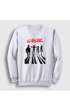 Presmono Unisex Clockwork Orange Gorillaz Sweatshirt Beyaz Presmono Unisex Clockwork Orange Gorillaz Sweatshirt Beyaz