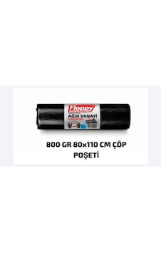 Floppy Endüstriyel Jumbo Siyah Çöp Torbası 80 110 Cm 800 Gr 1 Rulo 10'lu Floppy Endüstriyel Jumbo Siyah Çöp Torbası 80 110 Cm 800 Gr 1 Rulo 10'lu
