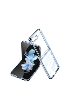 Galaxy Uyumlu Z Flip 5 Kılıf Zore Kıpta Lensli Kapak Mavi Açık Galaxy Uyumlu Z Flip 5 Kılıf Zore Kıpta Lensli Kapak Mavi Açık