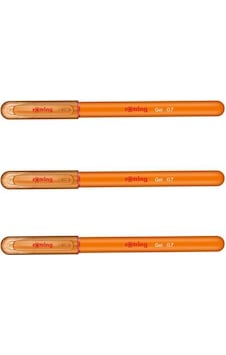 Rotring Jel Mürekkepli Tükenmez Kalem Turuncu 3'lü