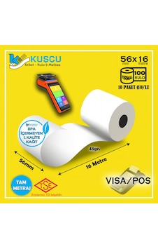 100 Adet 56x16 Tse Belgeli - 1. Kalite - Bpa İçermeyen - Visa,pos,yazar Kasa 100 Adet 56x16 Tse Belgeli - 1. Kalite - Bpa İçermeyen - Visa,pos,yazar Kasa