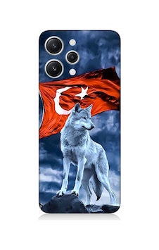 Xiaomi Redmi 12 Uyumlu Silikon Kılıf Kurt Göktürk Ve Bayrak Xiaomi Redmi 12 Uyumlu Silikon Kılıf Kurt Göktürk Ve Bayrak
