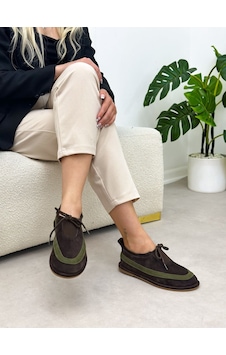 Erva'nın Butiği Kahve Hakiki Deri Santa Bağcık Detay Kadın Sneakers-6391 Kahverengi Erva'nın Butiği Kahve Hakiki Deri Santa Bağcık Detay Kadın Sneakers-6391 Kahverengi
