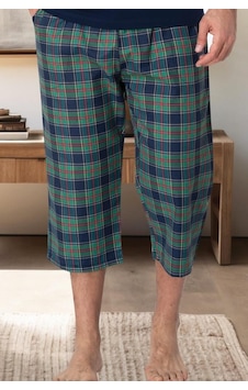 Mecit 3005 Lacivert Ekoseli Erkek Kapri Pijama Altı 001 Mecit 3005 Lacivert Ekoseli Erkek Kapri Pijama Altı 001