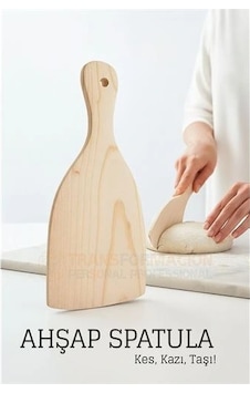 Ahşap Hamur Spatulası 21x9,5 Cm Doğal, Ergonomik Ve Çok Amaçlı Mutfak Yardımcısı 717906