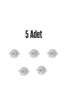 Ct-6637 Lale Cam Spot Ampülsüz Led Efekli 5 Adet Beyaz Ct-6637 Lale Cam Spot Ampülsüz Led Efekli 5 Adet Beyaz