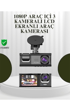 Gsensörlü 3'lü Kayıtlı Araç Kamerası Gsensörlü 3'lü Kayıtlı Araç Kamerası