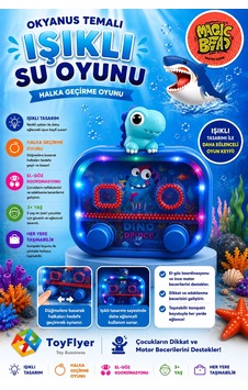 Su Oyunu Water Game Çocuklar İçin Eğlenceli Halka Geçirme Işıklı Dinazor Modelleri 2586bc-l12laciv
