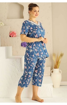Alimer Kadın İndigo Büyük Beden Bermuda Pijama Takm Edy2708b-i İndigo Alimer Kadın İndigo Büyük Beden Bermuda Pijama Takm Edy2708b-i İndigo
