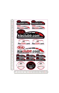 Kia Clup Oto Sticker Set Kia Clup Oto Sticker Set