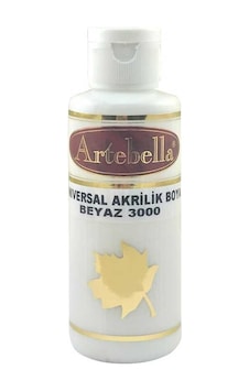 Beyaz Akrilik Boya Artebella Beyaz Akrilik Boya 3000 Beyaz 130 Ml