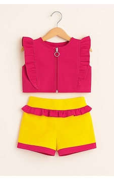 My Kids Wear Kız Çocuk Fermuar Ve Fırfır Detaylı Alt Üst Takım 9-12 Yaş 11923 Koyu Pembe My Kids Wear Kız Çocuk Fermuar Ve Fırfır Detaylı Alt Üst Takım 9-12 Yaş 11923 Koyu Pembe