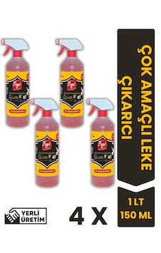 Feyri Leke Çıkarıcı Çok Amaçlı Organik Doğal Temizlik Spreyi 4 x 1 L Feyri Leke Çıkarıcı Çok Amaçlı Organik Doğal Temizlik Spreyi 4 x 1 L