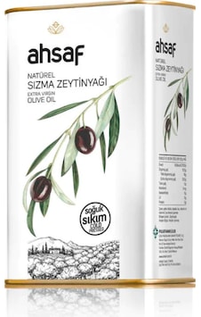 Ahsaf Soğuk Sıkım Naturel Sızma Zeytinyağı Teneke 1 L