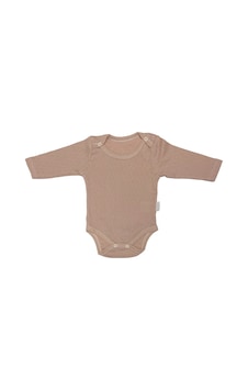 Babysena Uzun Kollu Gül Kurusu Kız Bebek Body Pembe