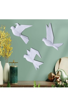 Selim Dekor Mouette 3'lü Dekoratif Kuş Beyaz Selim Dekor Mouette 3'lü Dekoratif Kuş Beyaz