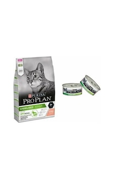 Pro Plan Sterilised Somonlu Maması 3 Kg + Sterilised Yaş Mama 2x85 G Pro Plan Sterilised Somonlu Maması 3 Kg + Sterilised Yaş Mama 2x85 G